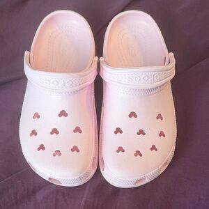 Adult Disney Crocs Pink with Heel Strap